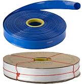 Alpine Corporation 300 Ft. PVC Lay-Flat Water Discharge Hose with 2" Inside Diameter, Blue