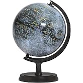 Mapsoft Explorer Gray Moon Globe, 24cm/9.5", M-24, Lunar Globe, Moon Map, Lunar Map, Moon Atlas, Lunar Atlas