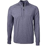 Cutter & Buck mens Cutter & Buck Adapt Eco Knit Heather Mens Quarter Zip Pullover