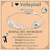 Miss Chipmunk Valentines Day Gifts for Her- Softball/Soccer/Basketball/Football/Volleyball Bracelet for Girls Women,Sport Infinity Bracelet Birthday Gifts for Teen Girls Players Coach Team