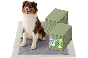 Bedsure Dog Pee Pads Extra Large, 28" x 34" Puppy Pads 52 Count, Super Absorbent & Leak Proof, XL Training Pads Quick Dry Disposable Potty Pad with Odor-Control Activated Carbon & ECO Green Material