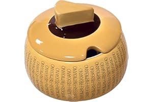 Parmigiano - Reggiano- Pottery Cheese Container with small spoon