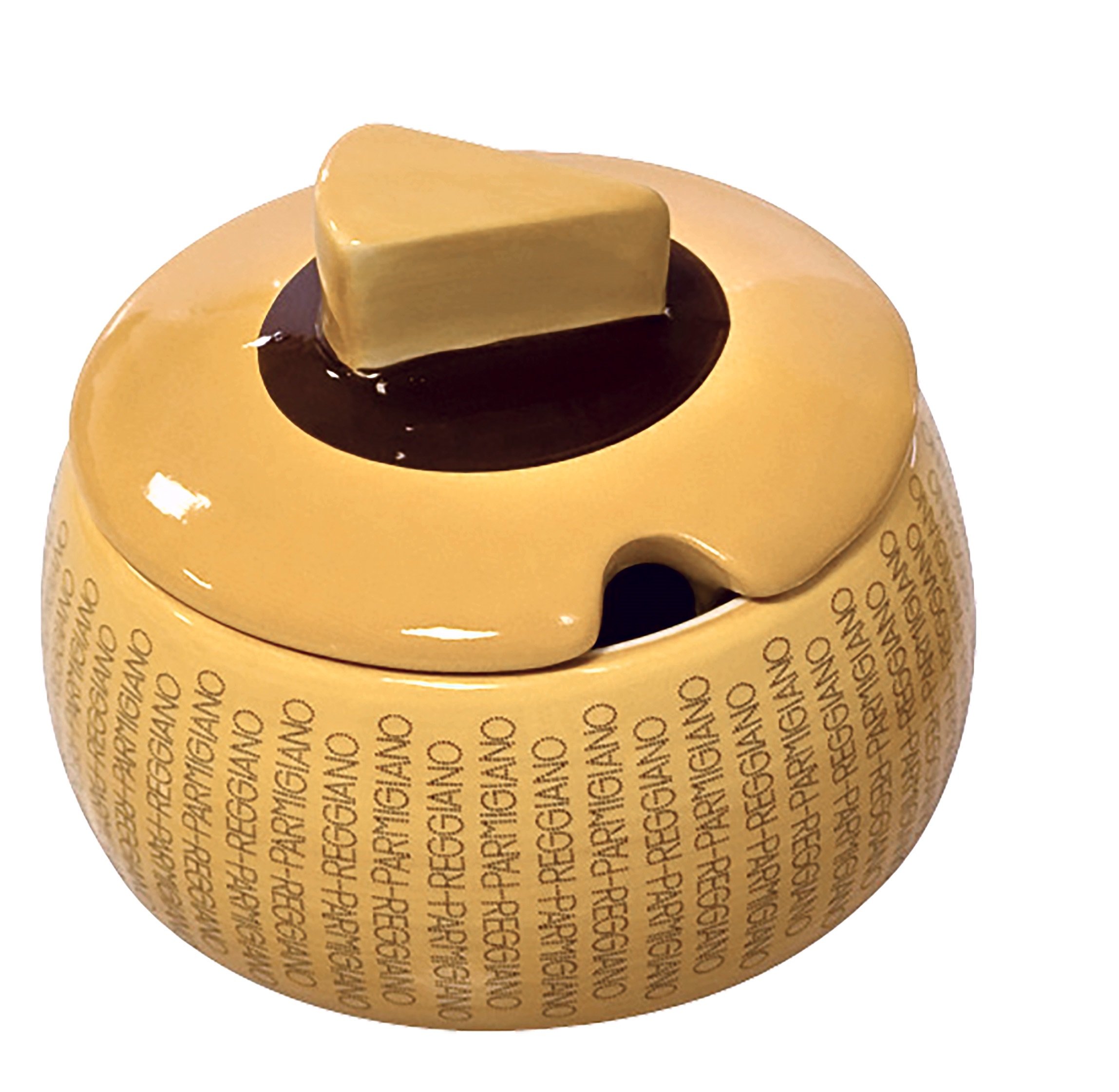 Parmigiano Reggiano - Pottery cheese conteiner with small spoon