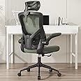 𝑯𝑶𝑴𝑬 𝑶𝑭𝑭𝑰𝑪𝑬 𝑪𝑯𝑨𝑰𝑹, Ergonomic Mesh Desk Chair, High Back Computer Chair- Adjustable Headrest with Flip-Up Arms, Lumbar Support, Swivel Executive Task Chair