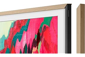 SAMSUNG 75-inch The Frame Customizable Bezel, Modern Teak (VG-SCFA75TKBZA) [Canada Version] (2021/2022 Compatible)