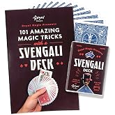 Svengali Deck of Cards &amp; Instruction Booklet with QR Video &ndash; Authentic Bicycle Playing Cards Magic Tricks Kit, Learn 101 Classic Card Tricks for Kids, Adults, Beginners &amp; Pros (Blue)