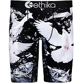 Ethika Mens MID Boxer Brief | Waistband. Designed with a shorter mid-length fit. Engineered to prevent pull-down and gathering for consistent comfort.