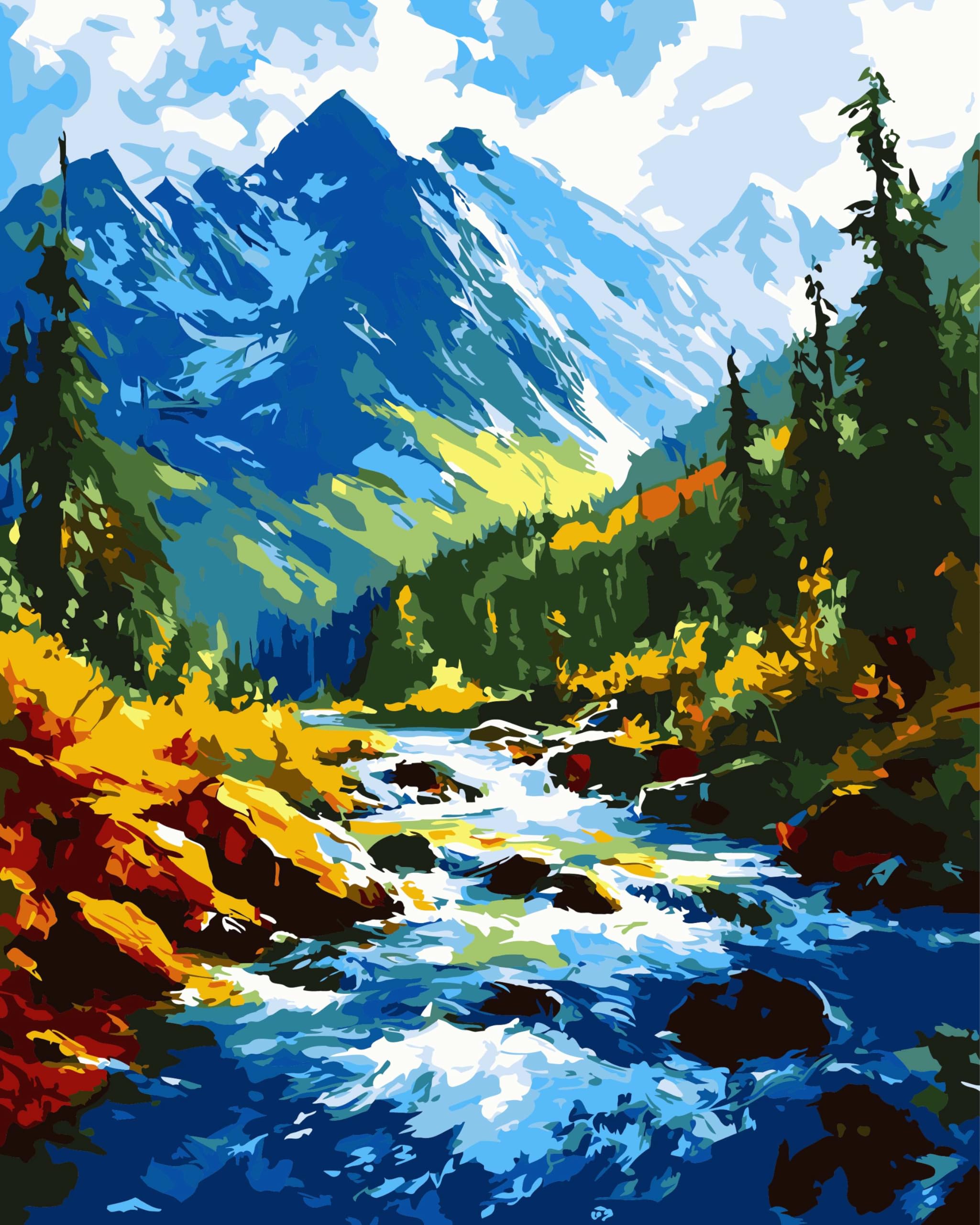 Yunnuo Paint by Numbers Kit DIY Abstract