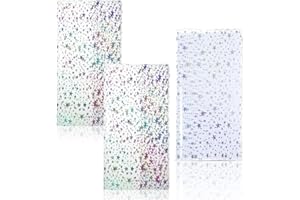 Feifeiya 2 Pcs Purple 7.2 x 3.5inch Inches Jelly Cover for Week Planner Transparent Planner Glitter Star Clear Cover for Journal and Notebooks