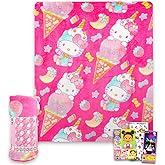 Hello Kitty Throw Blanket Bundle - Hello Kitty Kids and Teens Blanket, Stickers, and More for Girls | Hello Kitty Blanket Size 40" x 50"