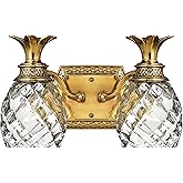 Hinkley Plantation Tropical Two Light Bathroom Vanity Fixture, Burnished Brass