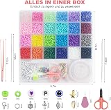 Dazhqp 4mm Glass Seed Beads Kit, 24 Colors for Jewelry Making view 5