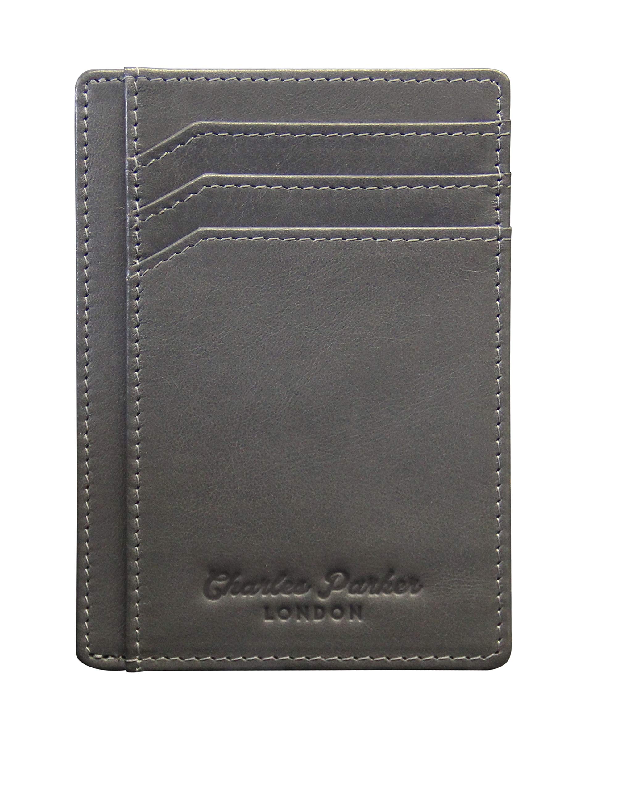 Charles Parker London Genuine Leather Credit Card Holder Card Wallet & Gift Box - RFID Blocking, Slimline Design (7 Card Holder, Westminster)
