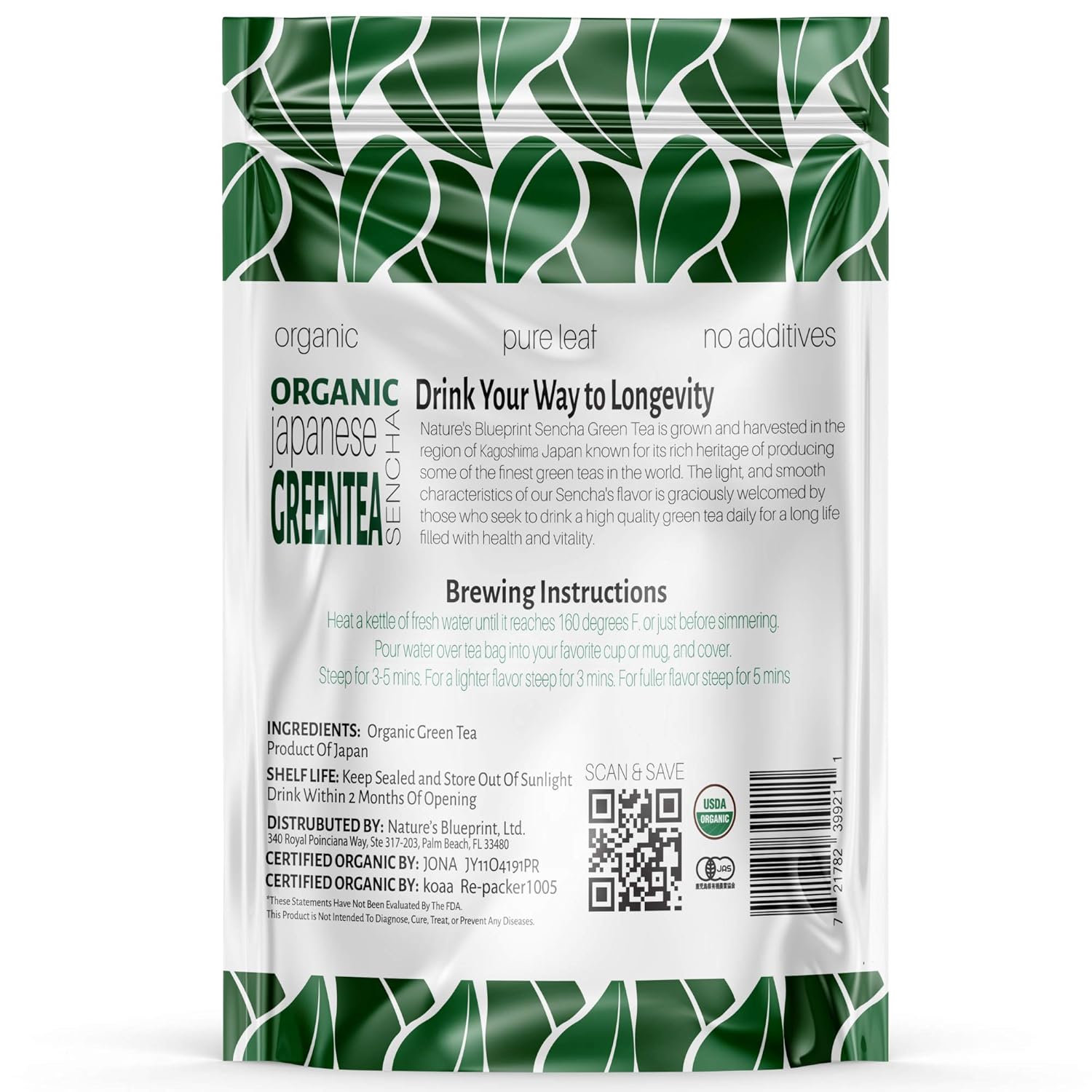  Natures Blueprint Sencha Loose Leaf Green