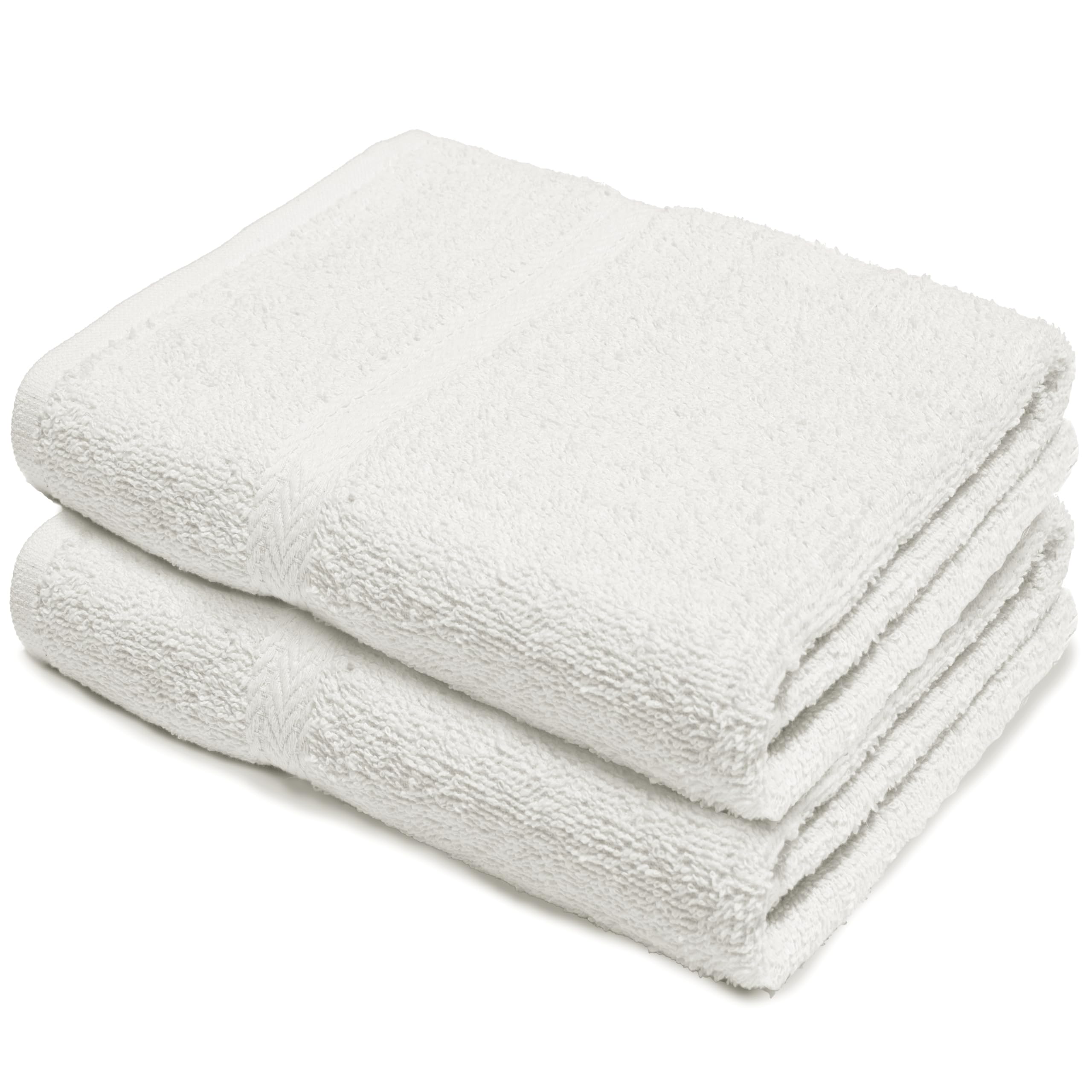 Makooz 2 Pc Bath Sheets Extra Large Towels Set - 500 GSM 100% Natural Ring Spun Egyptian Cotton - Absorbent, Quick Dry & Soft. Jumbo Luxury Bathroom Linen for Home Hotel and Spa - White 90X145 CM