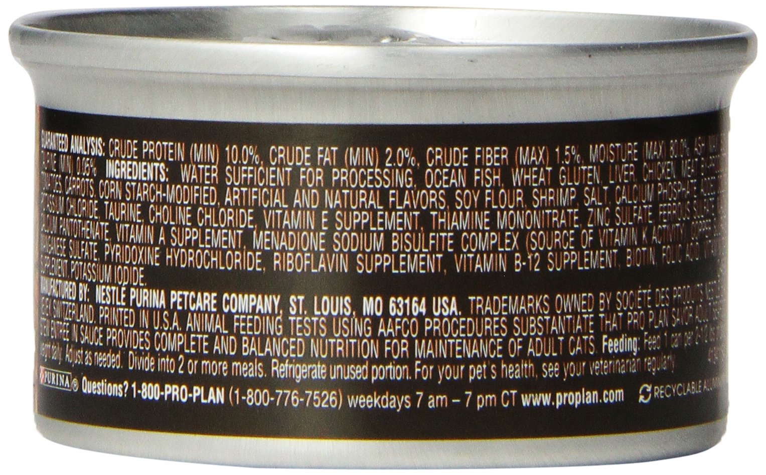 Purina Pro Plan Wet Cat Food, Savor, Adult Seafood Stew Entrée, 3Ounce