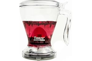 TEAZE INFUSER Tea Infuser for Loose Leaf Tea, Round, Clear