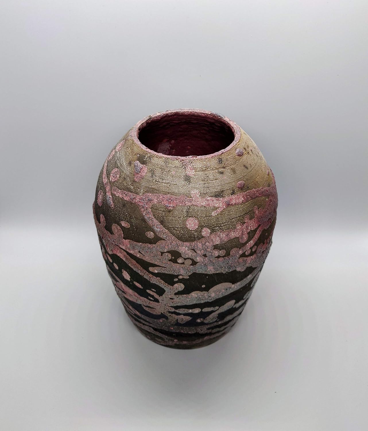 Handmade Ceramic Raku Fired Vase Amazon Co Uk Handmade