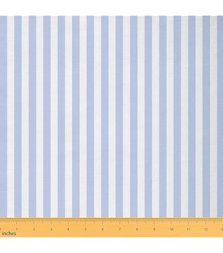 Amazon.com: Minerva Crafts Stripe Print Polycotton Dress Fabric Royal Blue  & White - per Yard