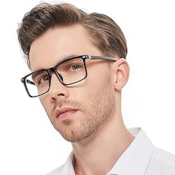 MARE AZZURO Large Square Reading Glasses +1.25 Men
