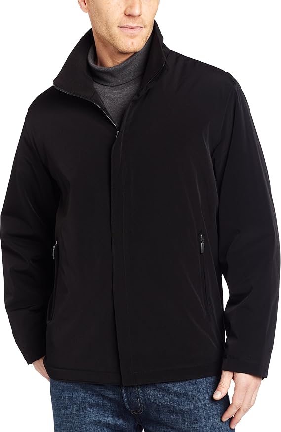 Perry Ellis Portfolio Mens Poly Tech Open Bottom Jacket at Amazon Men’s