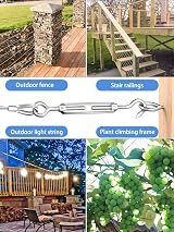 TooTaci 30M Garden Wire 2mm PVC Stainless Steel Cable with M5 Turnbuckles Vine view 8