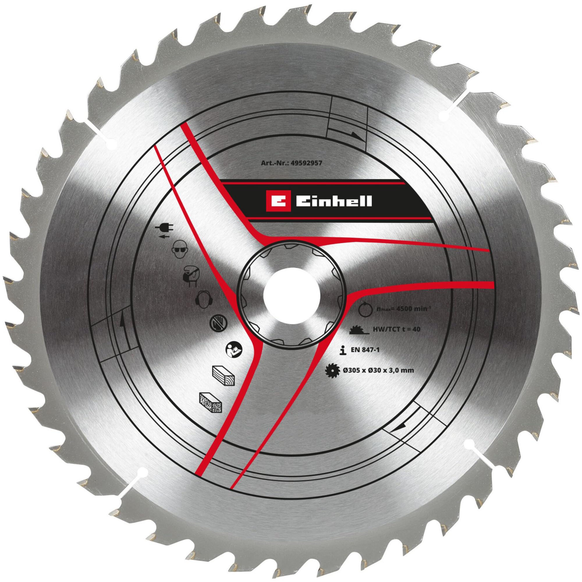 kwb by Einhell Saw Blade (Diameter 305 x 30 mm, 40 Teeth, Suitable for chop mitre Saw TC-MA 3017 T and Other mitre saws)