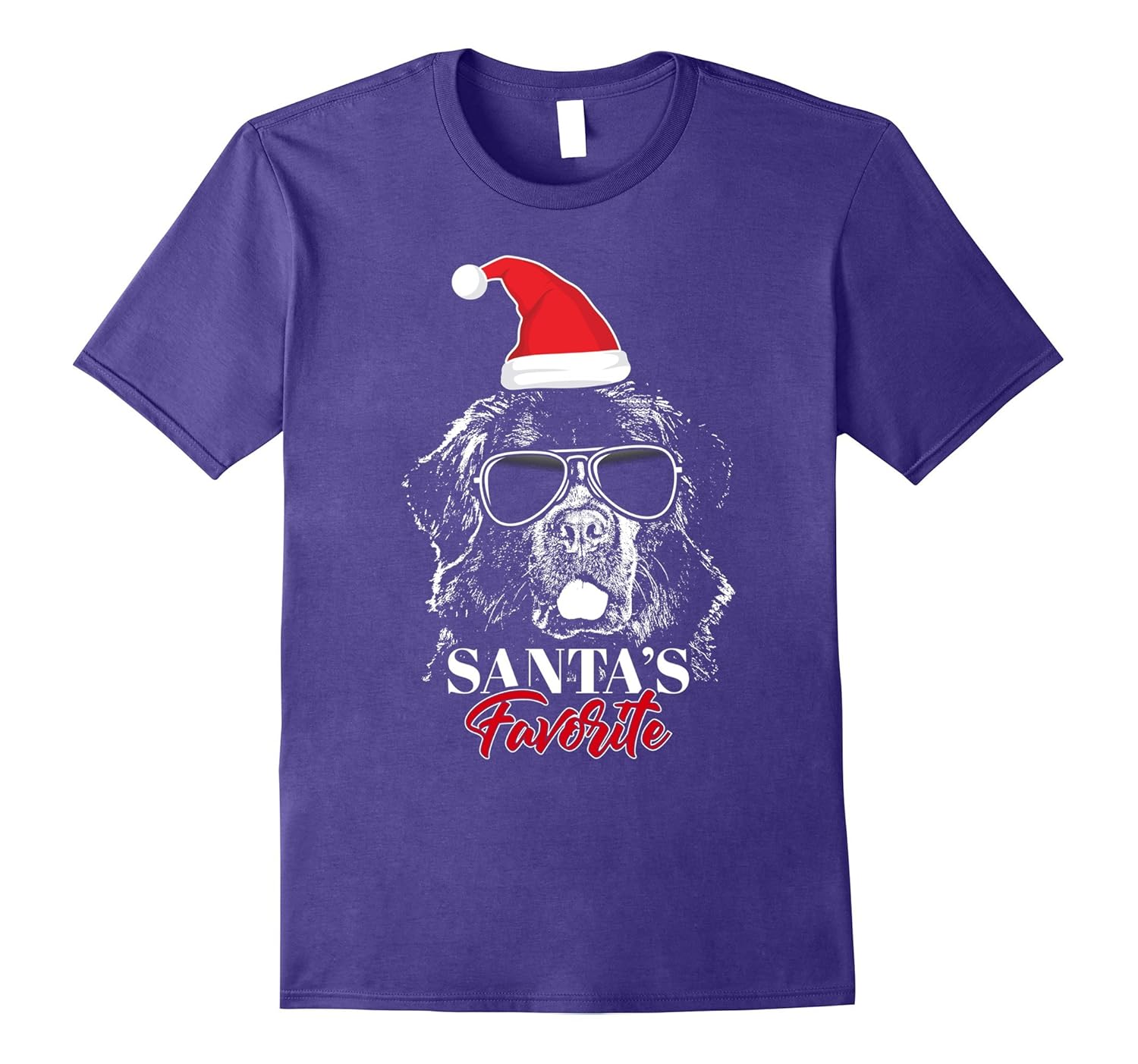 Newfoundland Santa's Favorite Funny Christmas T-Shirt-Rose