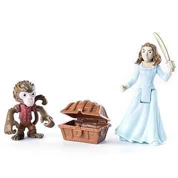 Pirates of The Caribbean: Dead Men Tell No Tales - Carina Smyth and Jack The Monkey Action Figure Set - 3 inch (2 Pack)
