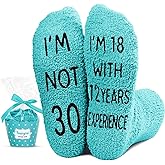 HAPPYPOP Birthday Socks for Women Men - 30 31 32 33 34 35 36 37 38 39 40 Year Old Gifts