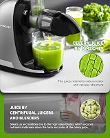 AMZCHEF Juicer Machines Cold Press Slow Masticating Juice Extractor Grey view 6