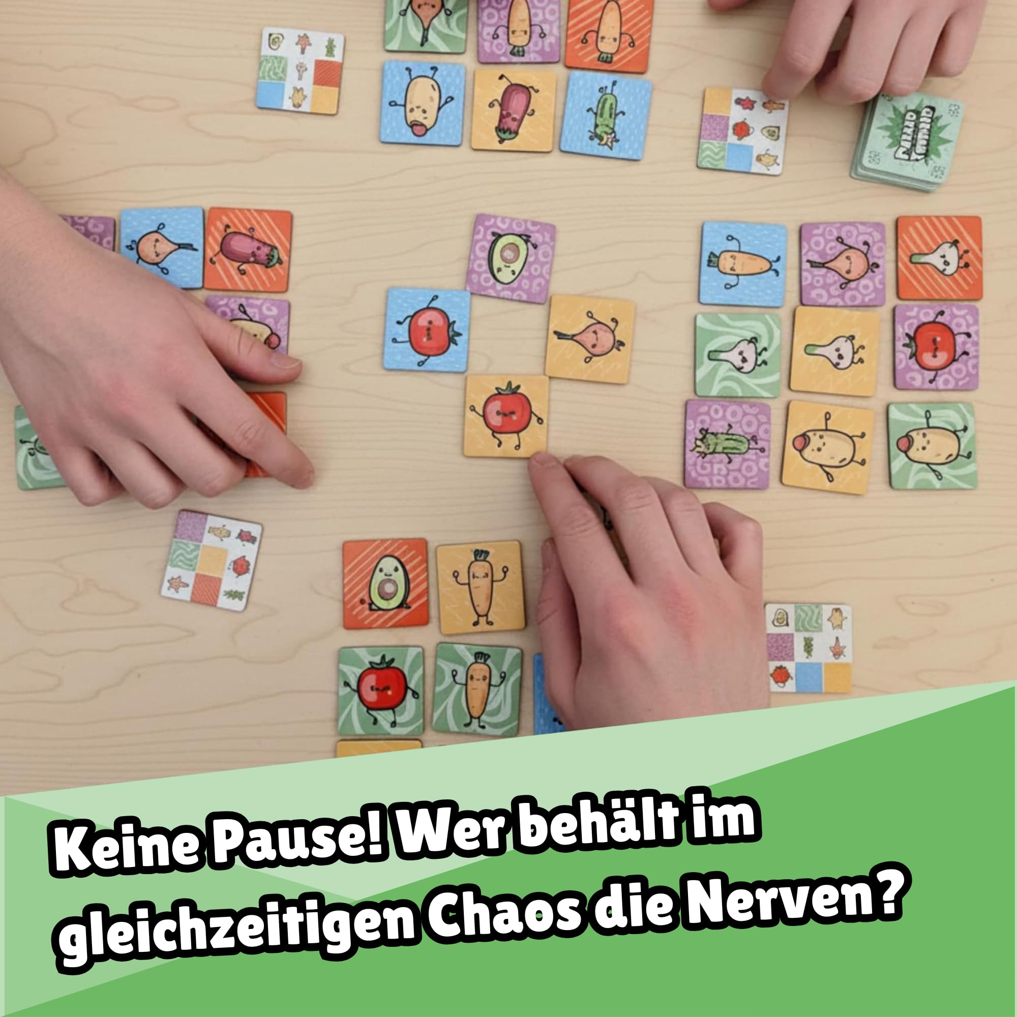 TADU Potato Tomato • Schnelles Kartenspiel für Kinder und Erwachsene • Reisespiel • Gesellschaftsspiel für Familien • Spiel ab 6 Jahren • 2-4 Spieler • 30 Minuten 4
