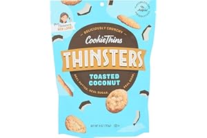 MRS. THINSTERS Thinsters Toasted Coconut Cookies, Oven-Baked with Real Butter & Sugar, Non-GMO, No Artificial Ingredients, Corn Syrup, or Processed Oils, 4 oz (Pack of 1)