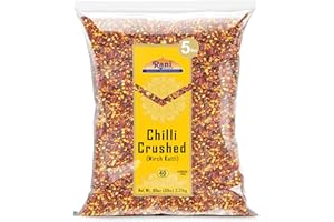 RANI BRAND AUTHENTIC INDIAN PRODUCTS Rani Crushed Red Pepper Flakes Chilli (Pizza Type Cut) 80oz (5lbs) 2.27kg Bulk ~ All Natural, No Color added, Gluten Friendly | Vegan | NON-GMO | Kosher | No Salt or fillers