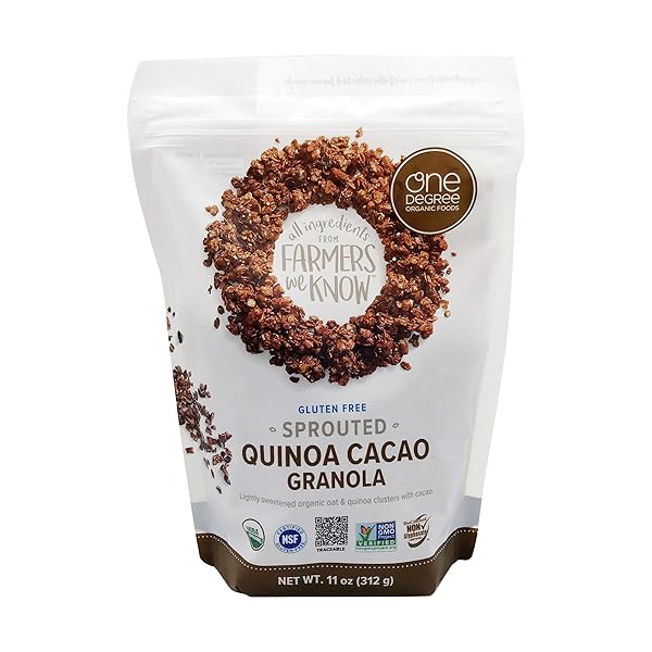 ONE DEGREE GRANOLA QUINOA CACAO, 11 OZ