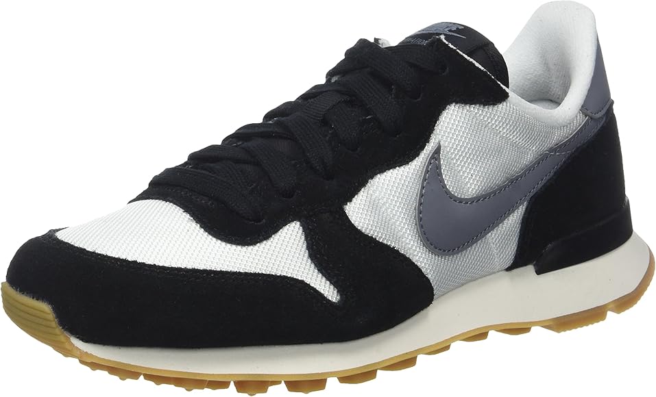 nike black and white internationalist trainers