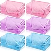 SmoothNovelty 6 Pcs Valentine's Fleece Throw Blanket for Girl Soft Flannel Throws for Galentine's Party Sleepover Slumber Favors Cozy Movie Night Blanket Set(Fresh Color,40 x 60 Inch)