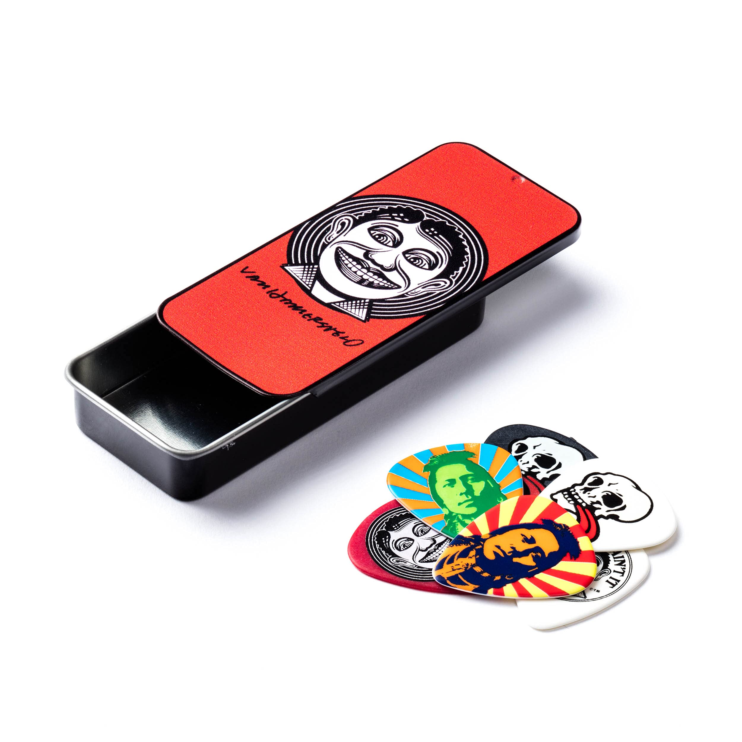 Jim Dunlop JVHPT01M John Van Hamersveld Johnny Face Medium Pick Tin