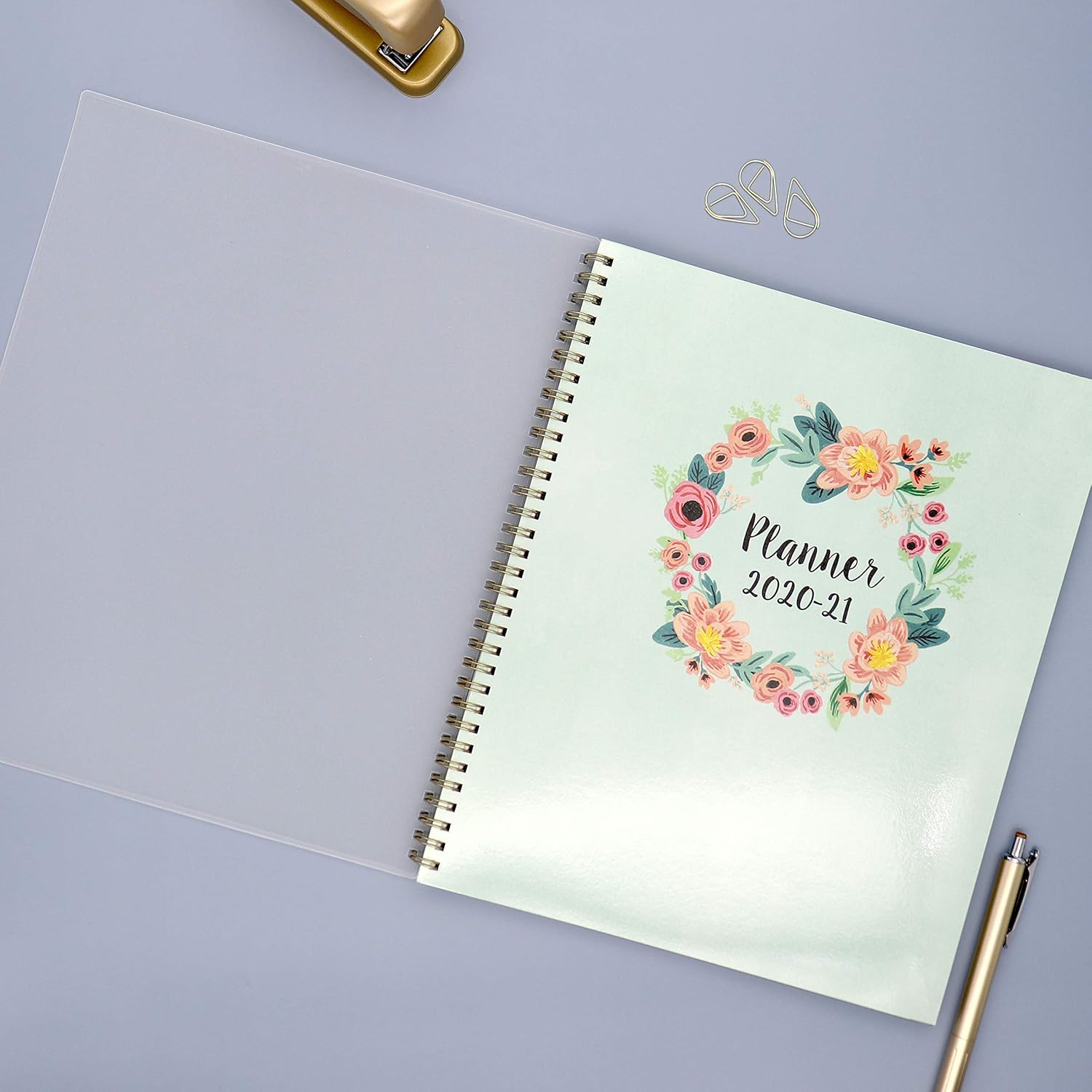 Blue Sky 2020-2021 Academic Year Weekly & Monthly Planner, Frosted Flexible Cover, Twin-Wire Binding, 8.5" x 11", Laurel : Office Products