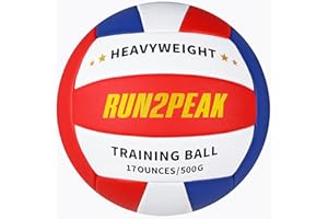 RUN2PEAK Heavy Weight Volleyball Setter Training Ball Official Size 5 Volleyballs PU Practice Volley Balls for Indoor Rebounder Equipment Setters Weighted Volleyball Setting Trainer