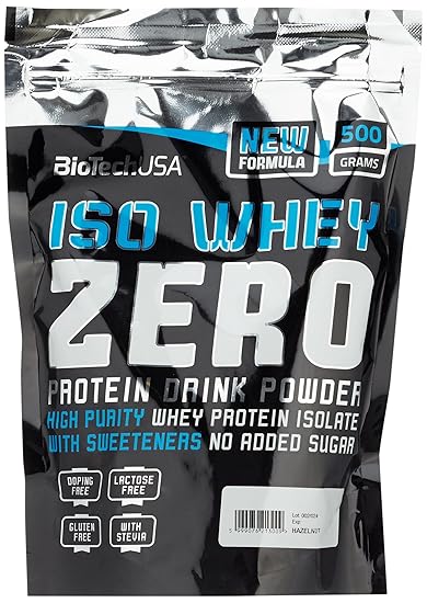 Biotech USA Iso Whey Zero Haselnuss, 1er Pack (1 x 500 g)