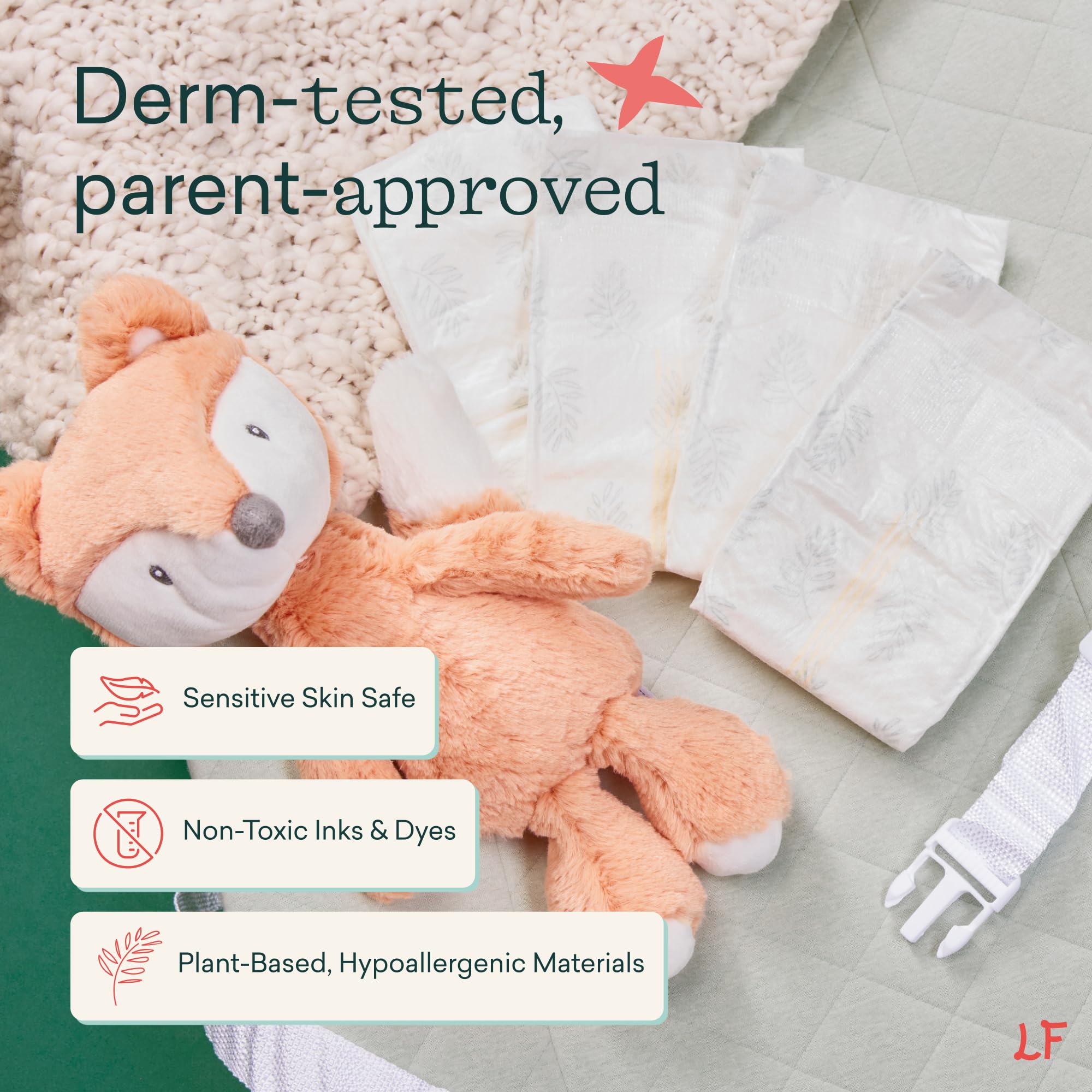 Bamboo Newborn Diapers 0-3 Months Size N Extra Soft, Natural Hyper Absorbent, Sensitive Baby Diapers 50 Pieces Hypoallergenic, Disposable [up to 10lbs or 4.5kg]
