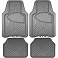 Armor All 4-Piece All-Season Floor Mats, Custom Fit Car Mats, All-Weather Car Floor Mats, Trim-to-Fit Automotive Floor Mats for Cars, Trucks, SUVs, Vehicle Floor Liner -- Gray