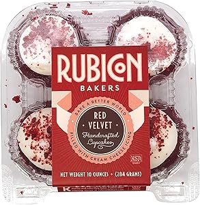 Rubicon Bakery, Cupcake Red Velvet, 10 Ounce
