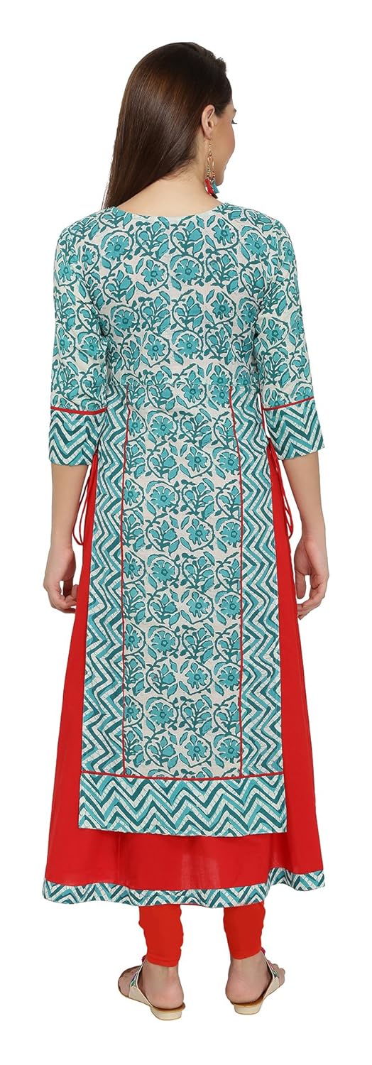 gulmohar jaipur women's cotton a-line kurta