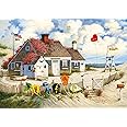 Buffalo Games - Charles Wysocki - Root Beer Break at the Butterfields - 300 Large Piece Jigsaw Puzzle , Brown