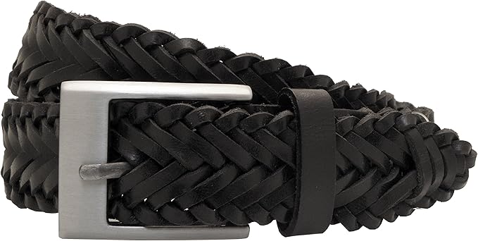 black plaited belt
