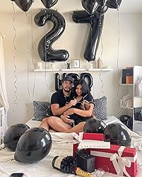 Black Number 7 Balloon 40 Inch, 7 Balloon