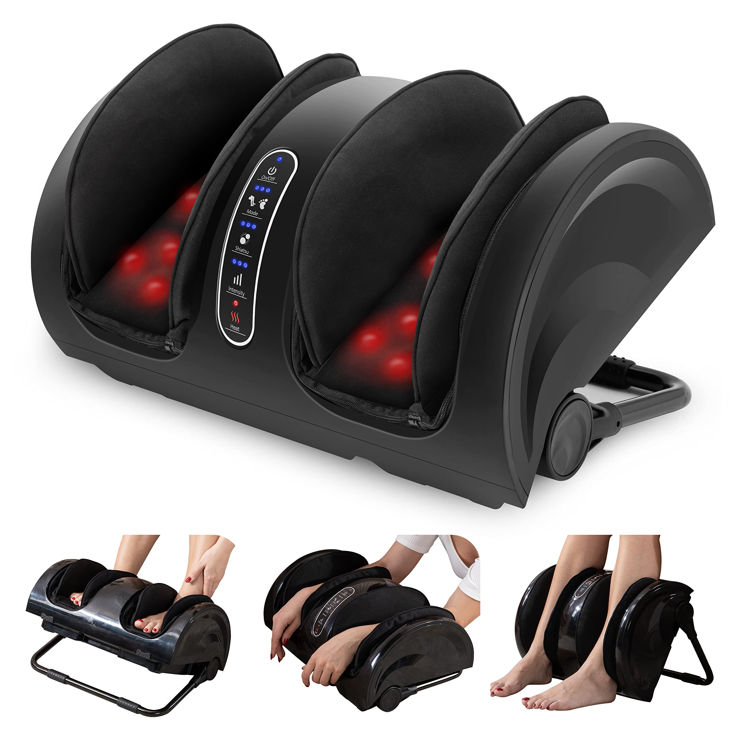 Photo 1 of **reference image**Snailax Foot Massager with Heat, Shiatsu Feet and Calf Massager Machine for Plantar Fasciitis, Neuropathy, Improve Circulation, Foot Leg Massager, Gifts(Without Remote Control)
