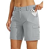 Willit Women's Golf Hiking Shorts Cargo Quick Dry Athletic Shorts Casual Summer Shorts with Pockets 7"
